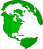 Globe Continent Green Clip Art