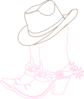 Cowgirl Hat And Boots Clip Art