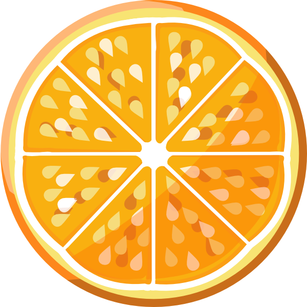 Orange Slice Clip Art at Clker.com - vector clip art online, royalty