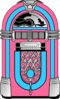 Pink And Blue Jukebox Clip Art