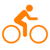 Orange Bicycle Clip Art