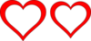 Two Hearts  Clip Art