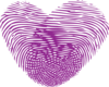 Single Purple Thumbprint Heart Clip Art