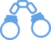 Handcuffs Light Blue Cartoon Closed Clip Art