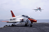 A T-45c Goshawk Assigned To Fixed Wing Training Squadron Seven (vt-7,) Is Recovered On The Flight Deck Of Uss Harry S. Truman (cvn 75). Image