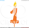 Number One Candle Clipart Image