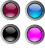 Round Glossy Buttons Clip Art