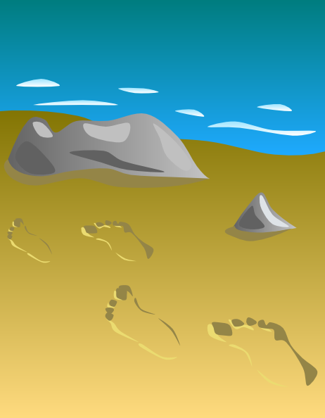 Footprints In Sand Clip Art at Clker.com - vector clip art online