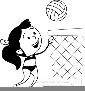 Girl Playing Volleyball Clipart | Free Images at Clker.com - vector ...