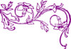 Purple Floral-boarder Motif Clip Art
