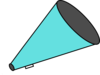 Megaphone Teal Clip Art