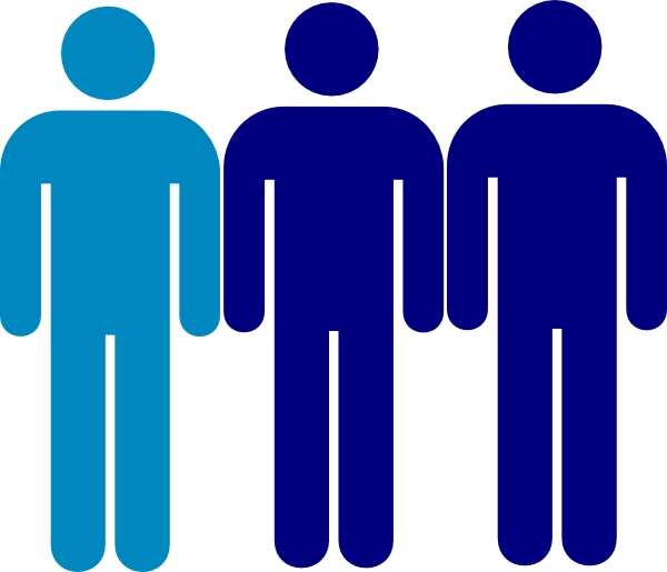 blue person symbol two thirds