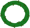 Wreath Of Evergreen, With Red Berries Clip Art