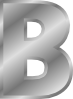 Effect Letters Alphabet Silver B Clip Art