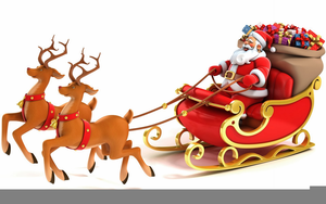 Weihnachtsmann Auf Fahrrad Clipart Image