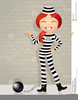 Clipart Of Prisoner With Ball And Chain Image