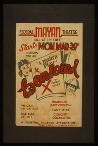 Federal Mayan Theatre [presents] Censored,  A Modern Play   By Conrad Seiler Hilarious 3 Act Comedy. Image