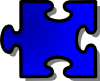 Blue Jigsaw Puzzle Piece Clip Art