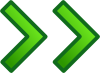 Green Right Double Arrows Set Clip Art