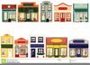 Row Of Shops Clipart Image