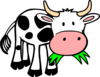 Cow Eating Grass Clip Art