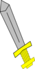 Yellow Sword Clip Art