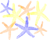 Starfish Prints Clip Art