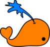 Oranje Walvis Clip Art