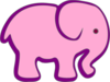 Pink And Purple Elephant Clip Art
