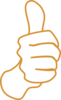 Thumbs Up White Sand Clip Art