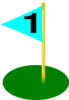 Golf Flag 1st Hole (bold Number) Clip Art