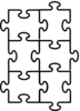 Puzzle Pieces Connected Clip Art