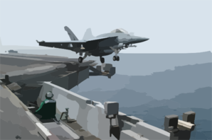 An F/a-18e Super Hornet Assigned To The  Eagles  Of Strike Fighter Squadron One One Five (vfa 115) Launches From The Flight Deck Aboard The Aircraft Carrier Uss Abraham Lincoln (cvn 72). Clip Art