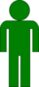 Body Icon Dark Green Clip Art