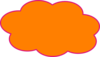 Orange Cloud  Clip Art