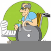 Old Man In A Wheelchair Clipart Image