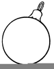 Christmas Ornament Black White Clipart Image