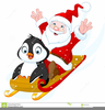 Santa And Sled Clipart Image