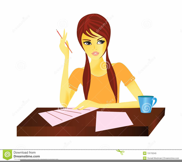 Girl Doing Homework Clipart Free Images At Vector Clip Art Online Royalty Free 