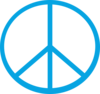 Peace, Blue, Sign Clip Art