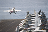 An F/a-18c Hornet Launches From One Of Four Steam-powered Catapults On The Flight Deck Aboard Uss Abraham Lincoln (cvn 72). Image