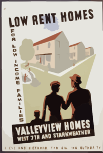 Low Rent Homes For Low Income Families Valleyview Homes, West 7th And Starkweather. Clip Art