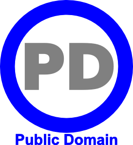 Public Domain Icon Blue Clip Art