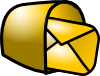 Gold Theme Mailbox Mail Clip Art