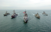 Aerial Photo Of Security Council Coalition Ships Image