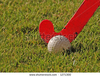 Stock Photo Hockey Stick About To Hit A Hockey Ball With Grass Background Image