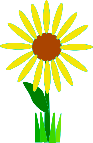 Download Sunflower With Grass Clip Art at Clker.com - vector clip ...