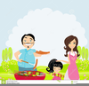 Family Meal Clipart Image