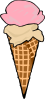 Ice Cream Cone (2 Scoop) Clip Art