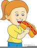 Clipart Of Child Eating Breakfast Image